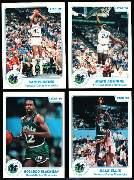 1985-86 Star Bskbl.- 1 Complete Dallas Mavericks Set of 7 Cards
