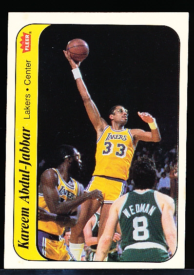 1986-87 Fleer Bskbl. “Sticker” #1 Kareem Abdul-Jabbar