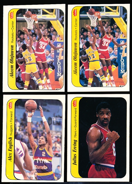 1986-87 Fleer Bskbl. “Stickers”- 4 Asst.
