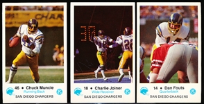 1981 San Diego Chargers NFL Police Set- 1 Partial Set of 21/24 Cards