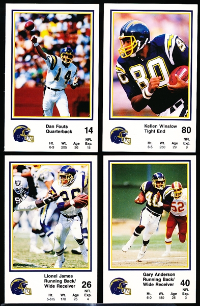 1987 San Diego Chargers NFL Police Set- 1 Complete Set of 21 Cards