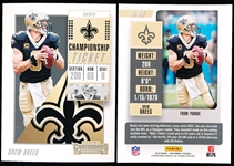 2018 Panini Contenders Ftbl. “Promo 5” x 7” #DB Drew Brees- 10 Cards