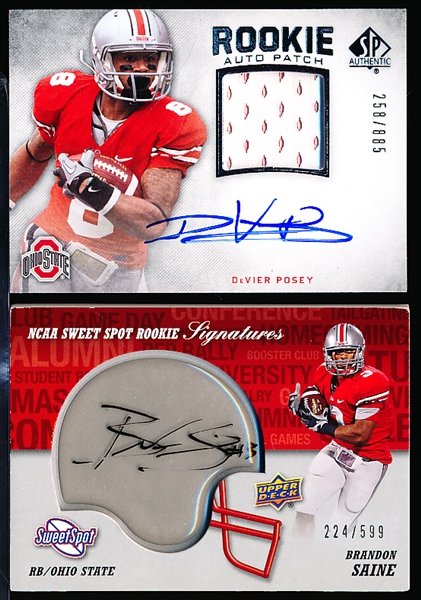 2 Diff. Ohio State College Ftbl. Autographs