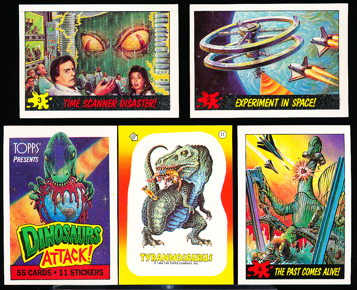 Lot Detail - 1988 Topps “Dinosaurs Attack!”- 1 Complete Set of 55 Cards ...