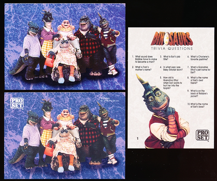 1992 Pro Set “Dinosaurs” Non-Sport- 1 Complete Set of 50 Cards + 2 Insert Sets