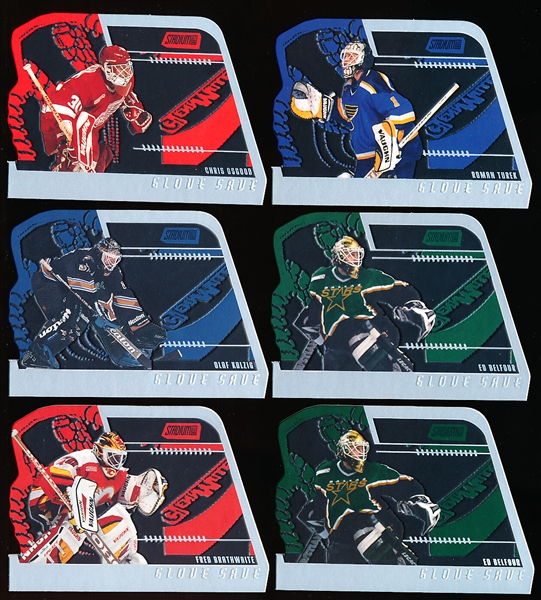 2000-01 Stadium Club Hockey “Glove Save”- 6 Asst., 5 Diff. Cards