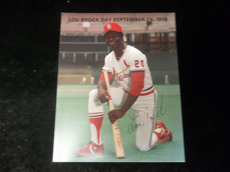 September 26, 1979 Lou Brock Day 4 Page Souvenir Handout