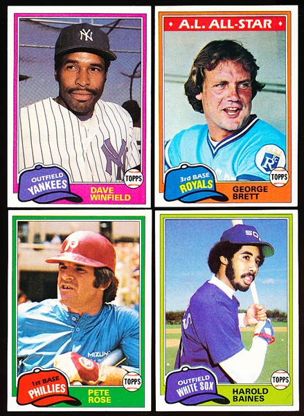 1981 Topps/Topps Traded Bsbl.- 4 Diff. Rookie/Stars