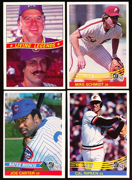 1984 Donruss Bsbl.- 4 Diff. Rookie/Star Cards