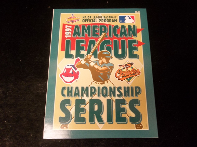 1997 MLB ALCS Program- Baltimore Orioles vs. Cleveland Indians