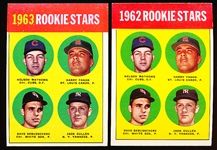 1963 Topps Bb- #54 Dave DeBusschere RC- Both Versions