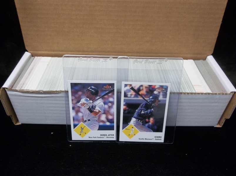 2003 Fleer Tradition Baseball Complete Set of 485 with Puzzle Backed Checklist Complete Set of 18
