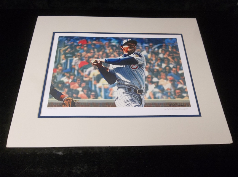 2008 Billy Williams Chicago Cubs 20” x 16” Artist Signed Double Matted Art Print- #439/1500