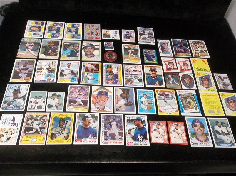 Reggie Jackson- 50 Diff.- Asst. brands & years- Mostly 1981 thru ’84 issues
