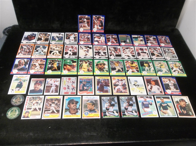 Reggie Jackson- 56 Diff.- Asst. brands & years- Mostly 1984 & ’85 issues