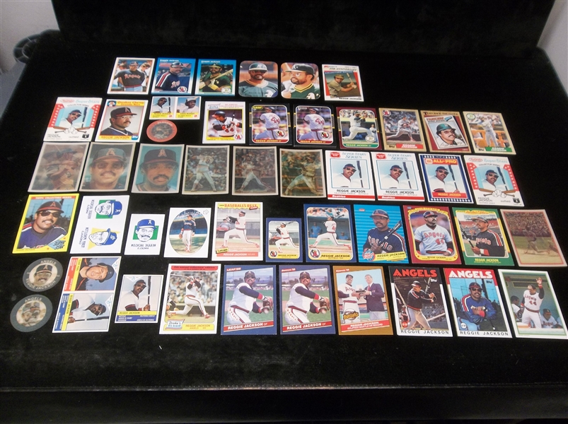 Reggie Jackson- 50 Diff.- asst. brands & years- Mostly 1987 thru ’94 issues