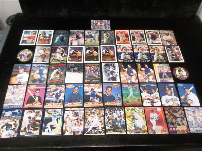 Mike Piazza- 50 Diff.- Asst. brands & years- Mostly 1994 & ’95 issues