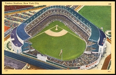 Acacia Card Co. “128, 79633, 159- Yankee Stadium, New York City” Linen Postcard
