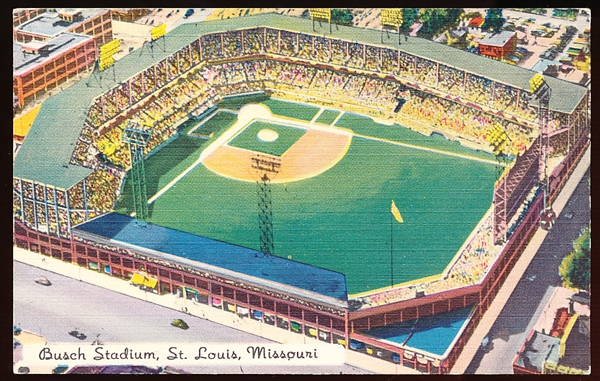 Gibson Merchandise Co. “K1430- Busch Stadium, St. Louis, Missouri” Linen Postcard