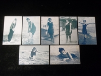 1920’s Female Swimwear Arcade/Exhibit Blank-Back Cards- 7 Diff.