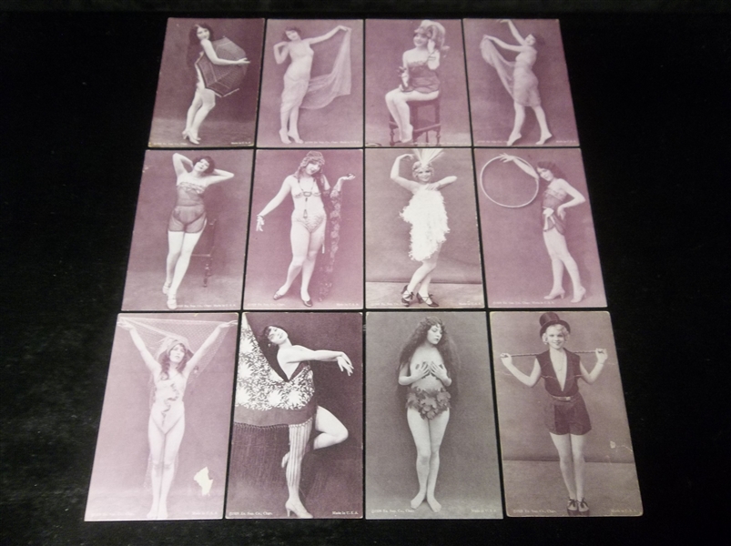 1928 Exhibit Supply Co. “Risqué Women” Blank-Back Dated Front Exhibits- 12 Diff.
