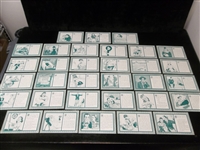1942 Exhibit Supply Co. “Want to Marry/ Marry Soon” Complete Women (“W” Series) Set of 32 Blank-Back Exhibit Cards