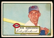 1952 Topps Baseball- #328 Borkowski, Reds- Hi#