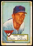1952 Topps Baseball- #330 Turk Lown, Cubs- Hi#