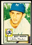 1952 Topps Baseball- #175 Billy Martin RC, Yankees