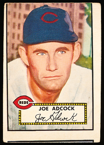 1952 Topps Baseball- Hi#- #347 Joe Adcock, Reds