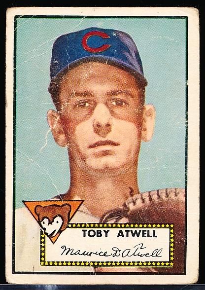 1952 Topps Baseball- Hi#- #356 Toby Atwell, Cubs
