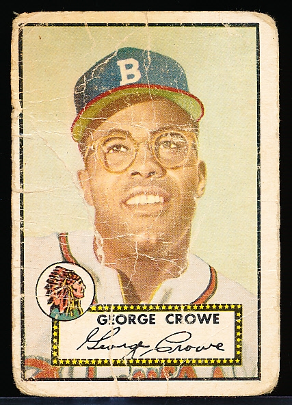 1952 Topps Baseball- Hi#- #360 George Crowe, Boston Braves