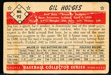 1953 Bowman Bb Color- #92 Gil Hodges, Dodgers