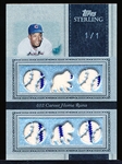 2008 Topps Sterling Bb- “Moments Relics Six Sterling Silver”- #6SM-79 Ernie Banks, Cubs- 1 of 1