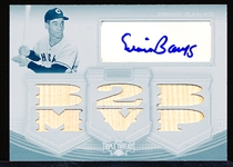 2010 Topps Triple Threads Bb- “Autographs Relics White Whale Printing Plates”- #TTAR-250 Ernie Banks, Cubs- 1 of 1