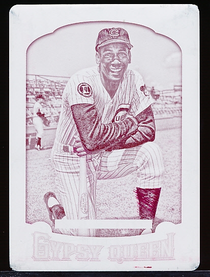 2014 Topps Gypsy Queen Bb- “Magenta Printing Plate”- #111 Ernie Banks, Cubs- 1 of 1