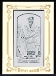 2014 Topps Gypsy Queen Bb- “Black Mini Framed Printing Plate”- #111 Ernie Banks, Cubs- 1 of 1
