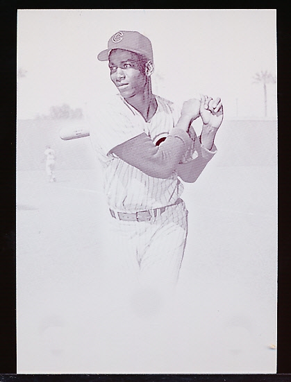 2017 Topps Tribute Bb- “Printing Plate”- #71 Ernie Banks, Cubs- 1 of 1