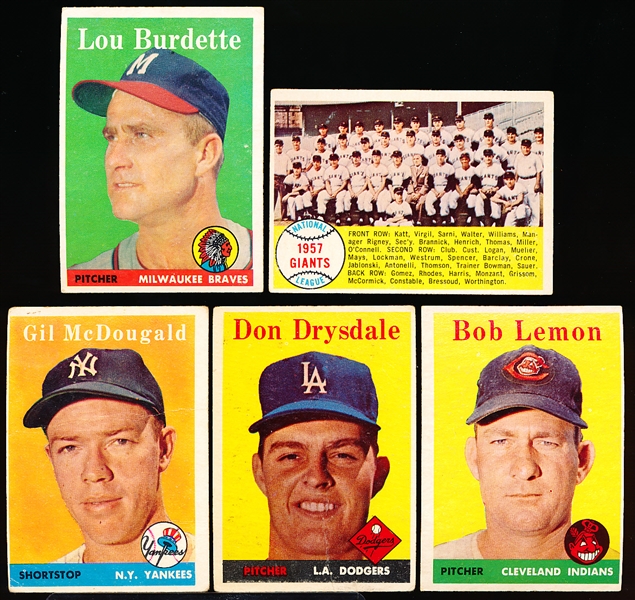 1958 Topps Bb- 5 Diff