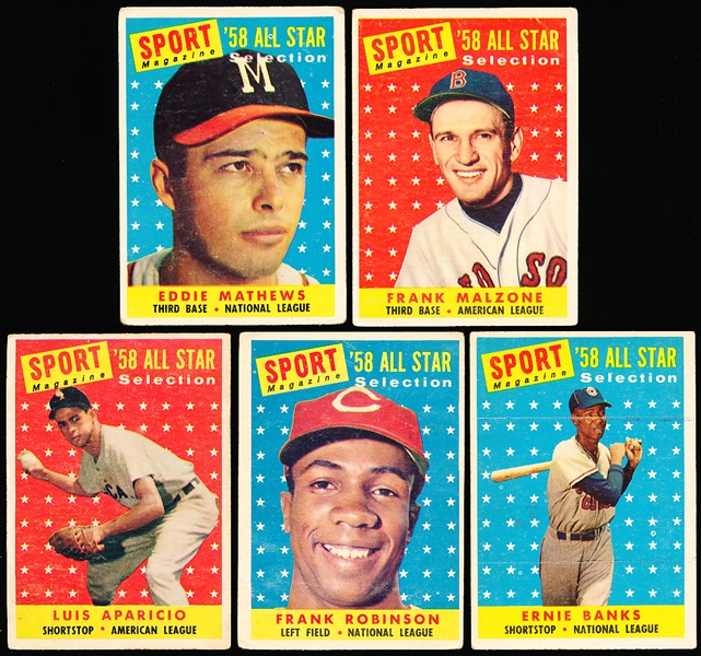 1958 Topps Bb- 5 Diff
