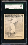 1949 Hage’s Dairy PCL Bb- Luke Easter, San Diego- SGC 30 (Good 2)- Batting Pose!