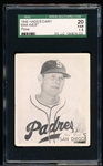 1949 Hage’s Dairy PCL Bb- Max West, San Diego- Portrait Pose- SGC 20 (Fair 1.5)- B&W