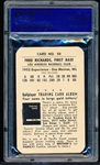 1953 Mother’s Cookies- PCL Bb- #50 Fred Richards, Los Angeles Angels- PSA Ex 5 