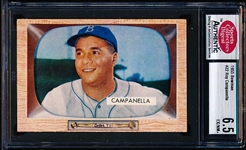 1955 Bowman Baseball- #22 Roy Campanella, Dodgers- SCD 6.5(Ex/Nm+)