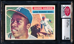 1956 Topps Baseball- #31 Hank Aaron, Braves- SCD 6 (Ex/NM)