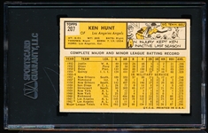 1963 Topps Baseball- #207 Ken Hunt, Angels- SGC 6.5 (Ex-Nm)