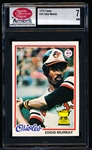 1978 Topps Baseball- #36 Eddie Murray, Orioles- SCD 7 (NM)