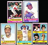 1976 Topps Baseball- 5 Diff