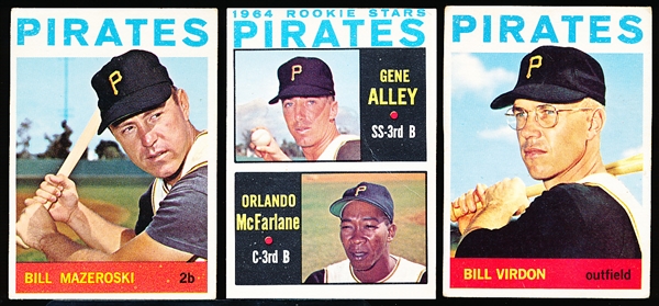 1964 Topps Bb- 18 Diff Pirates