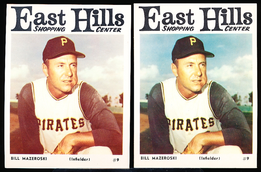1966 East Hills Pirates- Bill Mazeroski- 2 Cards